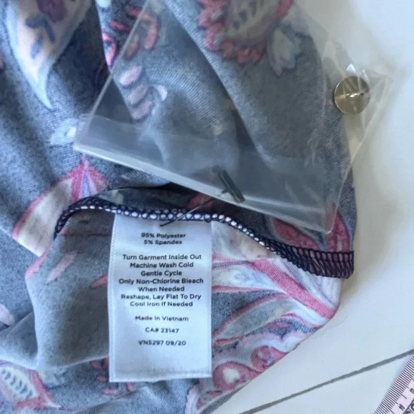 NWOT Talbots Navy and Pink Paisley Fit and Flare Dress Women Size 4 Peti… - Picture 7 of 9